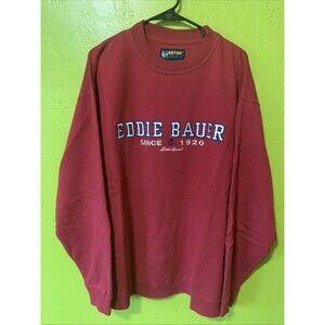 Vintage EbTech, Eddie Bauer Red/Burgundy, Pullover, Crewneck Retro Vintage Large